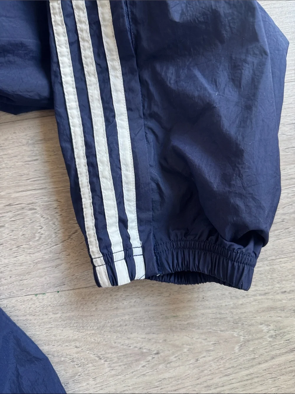 adidas Navy Blue Joggers with White Side Stripes